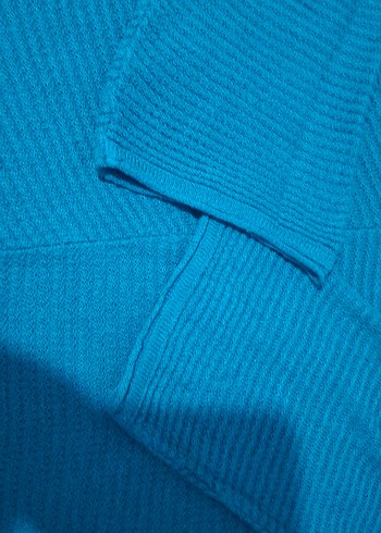 V Yaka Yeşil Triko Kadın Kazak - Görsel 7