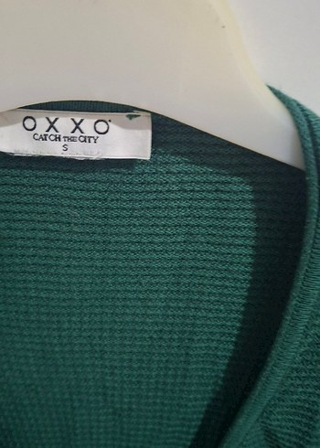 V Yaka Yeşil Triko Kadın Kazak - Görsel 2