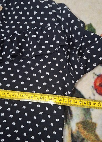 Puantiye Desenli Siyah Midi Elbise Yepyeni - Görsel 10