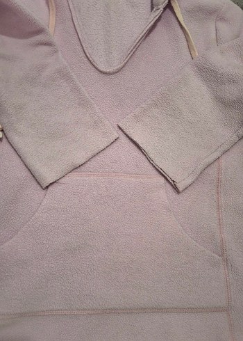 Pembe Kapüşonlu Parlak Detaylı Sweatshirt+triko - Görsel 3