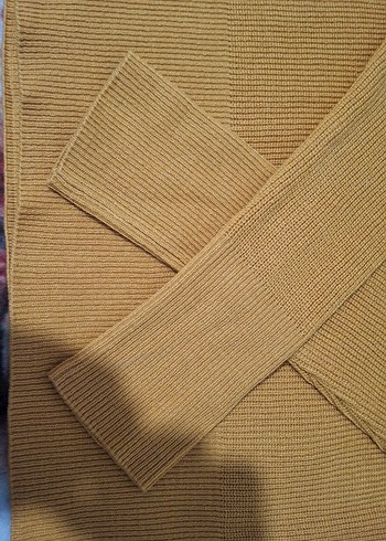 Sarı Kadın Triko Bisiklet Yaka Kazak esnek M ,L uyumlu - Görsel 4