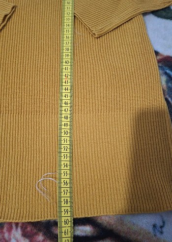 Sarı Kadın Triko Bisiklet Yaka Kazak esnek M ,L uyumlu - Görsel 3