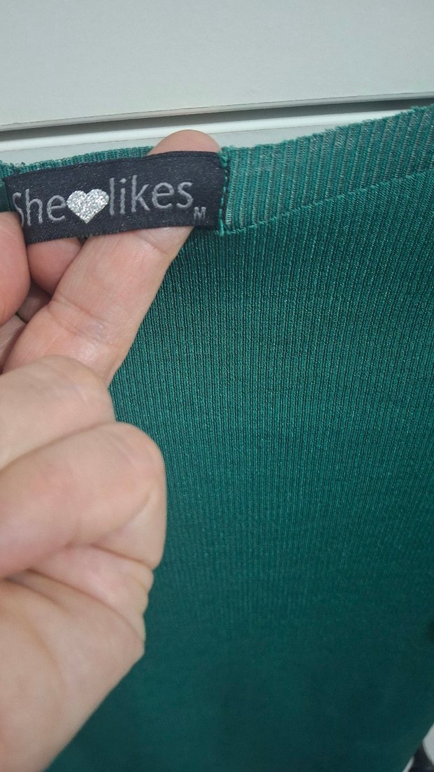 Yeşil Kadın Bisiklet Yaka Kazak - Görsel 2