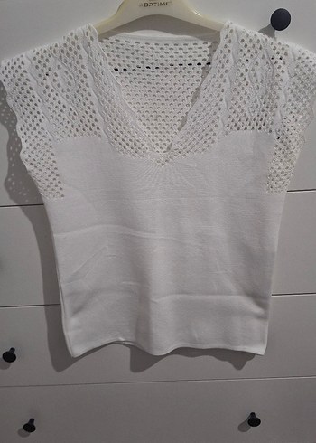 Düğmeli V Yaka Örgü Hamile Bluz - Görsel 4