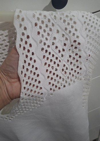 Düğmeli V Yaka Örgü Hamile Bluz - Görsel 5