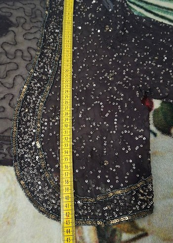 Boncuk İşlemeli kahverengi Vintage Uzun Ceket - Görsel 5