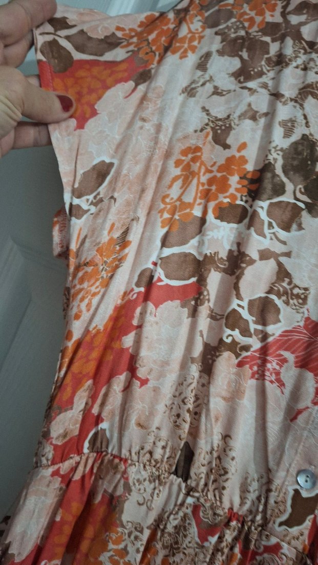 Bohem Tarz V Yaka Kemerli Midi Elbise - Görsel 5