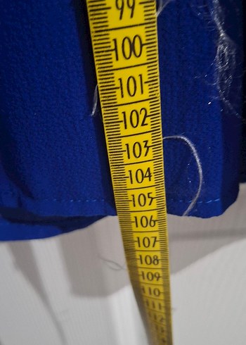 Mavi Uzun Kollu Kemerli Kadın Elbise M ,L uyumlu - Görsel 4