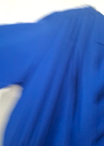 Mavi Uzun Kollu Kemerli Kadın Elbise M ,L uyumlu - Görsel 8