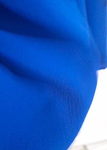 Mavi Uzun Kollu Kemerli Kadın Elbise M ,L uyumlu - Görsel 3