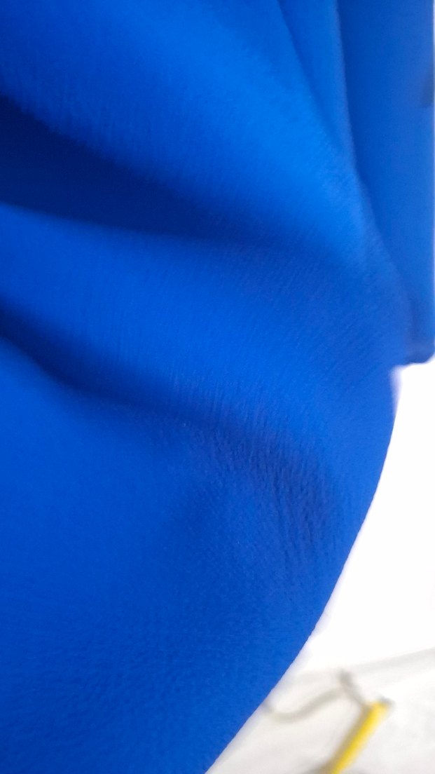 Mavi Uzun Kollu Kemerli Kadın Elbise M ,L uyumlu - Görsel 3