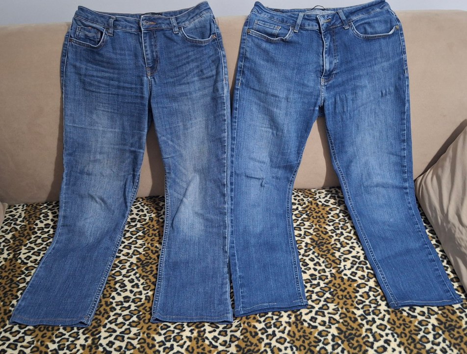 Kadın Mavi Normal Boy Kot Pantolon - Görsel 5