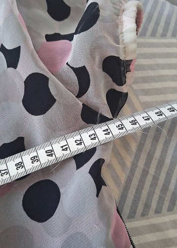 Puantiyeli Piliseli  Elbisesi M ,L uyumlu ,şifon - Görsel 6