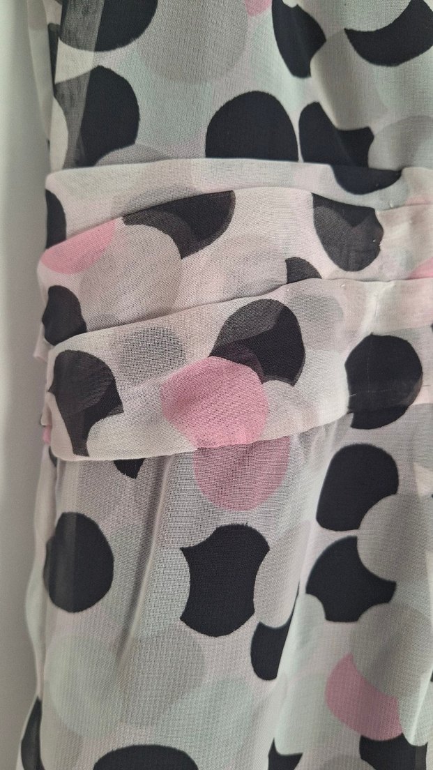 Puantiyeli Piliseli  Elbisesi M ,L uyumlu ,şifon - Görsel 2