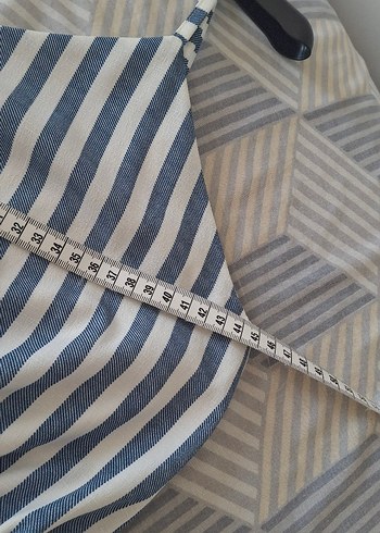Çizgili Askılı çok şık Elbisesi - Görsel 6