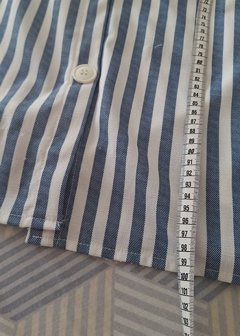 Çizgili Askılı çok şık Elbisesi - Görsel 7