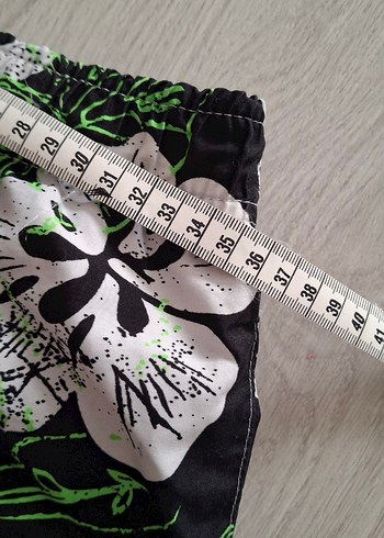 Düğmeli Yeşil Baskılı Erkek Mayo - Görsel 4