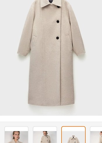 satmiyorum ariyorumBej Düğmeli Kadın Kaban - Görsel 2