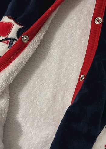 Düğmeli Gri Bebek Polar Tulumu - Görsel 3