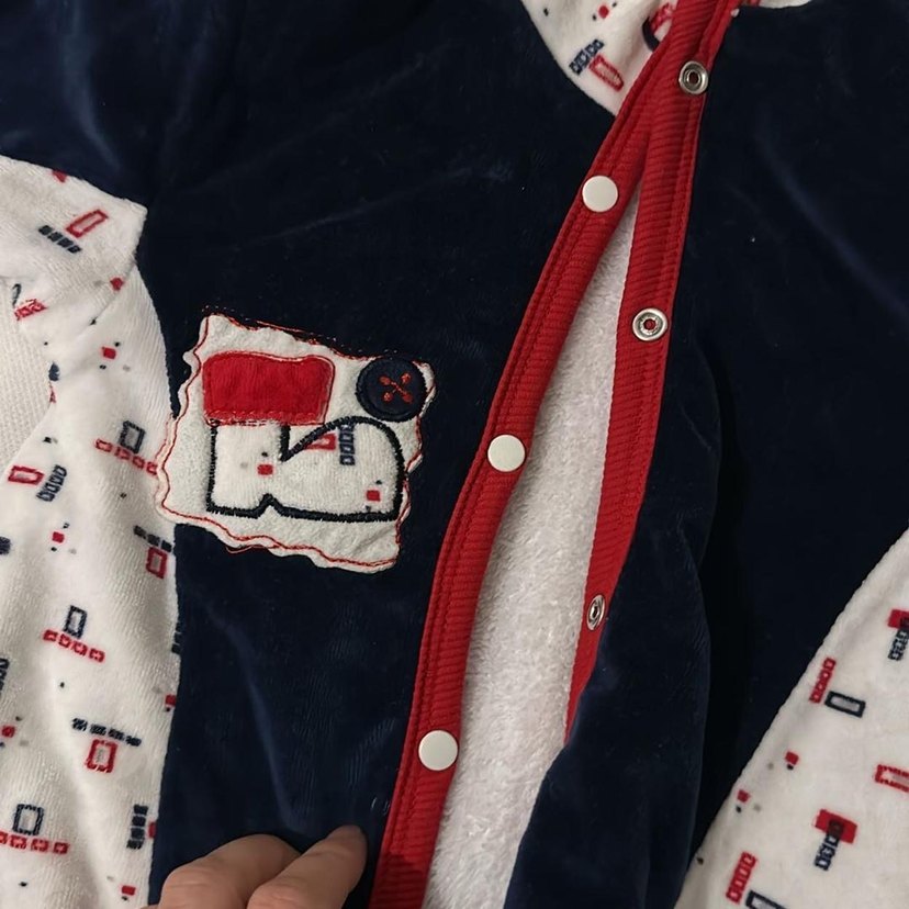 Düğmeli Gri Bebek Polar Tulumu - Görsel 2