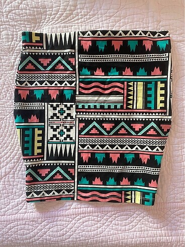 Bershka Desenli Mini Etek