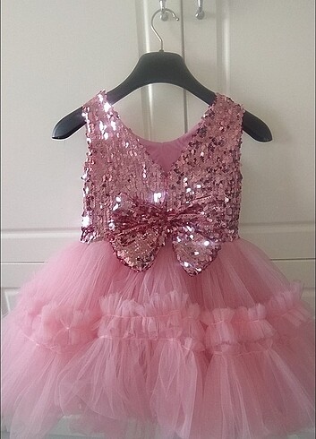 #kizcocuk #abiye #elbise #kostum #astarli #pulpayet #sekerpembe 