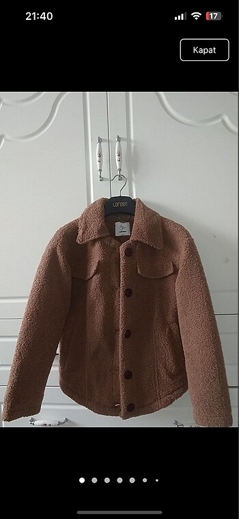 s Beden kahverengi Renk #koton #arzusabancı koleksiyonu #peluş #teddy #mont #kaban