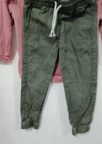 Pembe Nakışlı Uzun Kollu Bebek Kız Takımı - Görsel 3