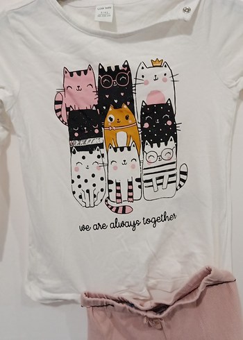 Bebek Kız Uzun Kollu Baskılı Takım - Görsel 2