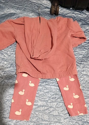 Pembe Uzun Kollu Bebek Kız Takımı - Görsel 2