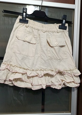 Bej Kız Çocuk Fırfırlı Etek - Görsel 2