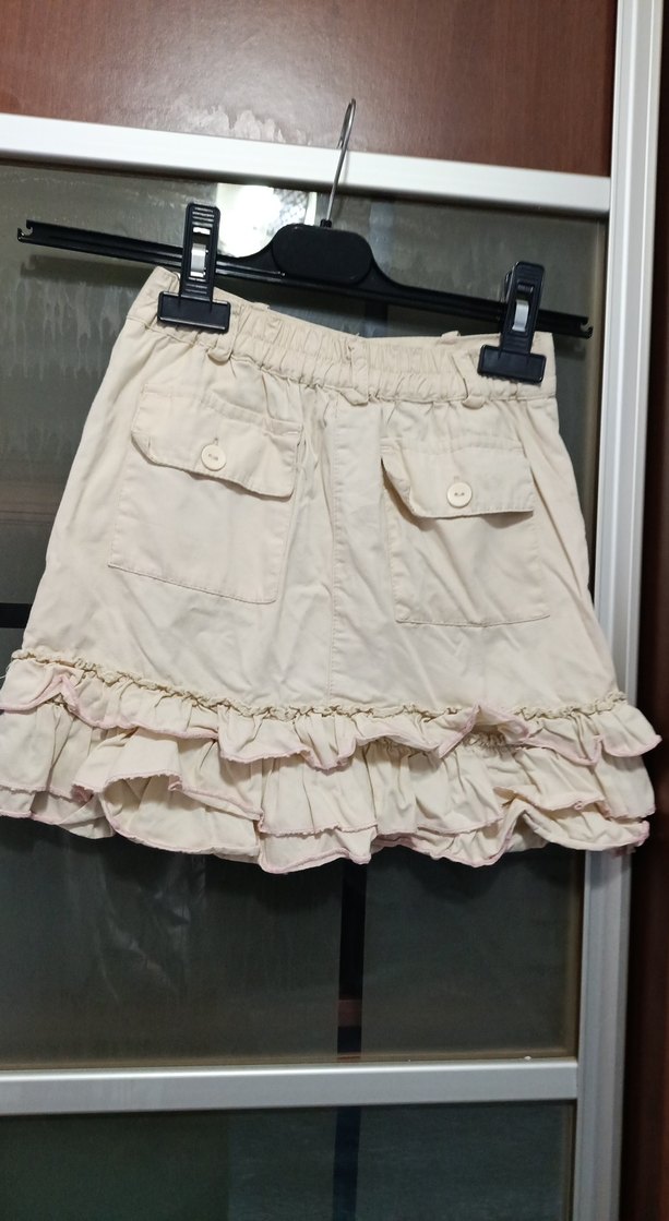 Bej Kız Çocuk Fırfırlı Etek - Görsel 2