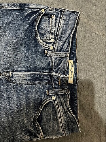 26 Beden Mavi orta bel skinny jean