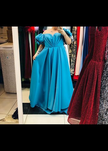 Askılı, Drapeli Mini Turkuaz Parti Elbisesi - Görsel 2