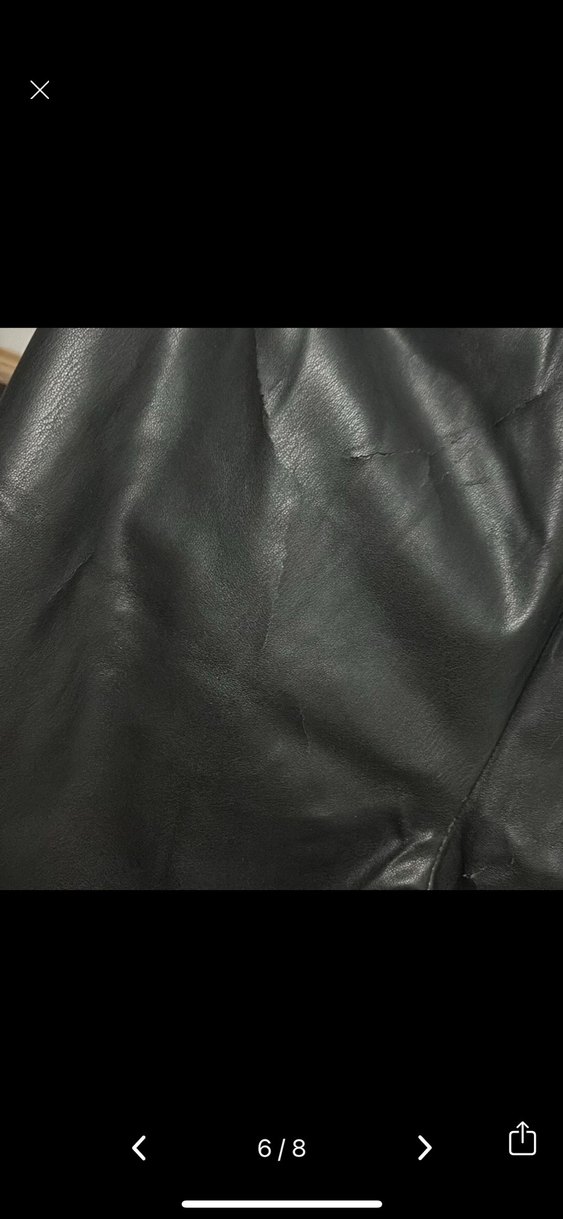 Siyah Deri Kemerli Midi Kadın Pantolon - Görsel 4