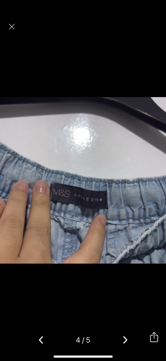 Gri Bol Kesim Kadın Denim Pantolon - Görsel 3