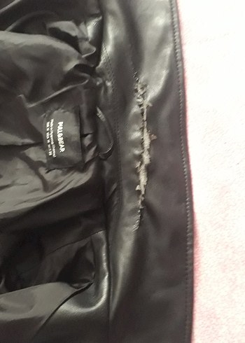 Kadın Siyah Kısa Deri Biker Çeket - Görsel 12