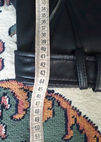 Kadın Siyah Kısa Deri Biker Çeket - Görsel 5