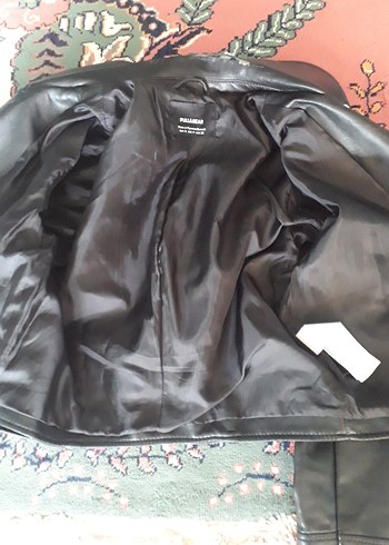 Kadın Siyah Kısa Deri Biker Çeket - Görsel 3