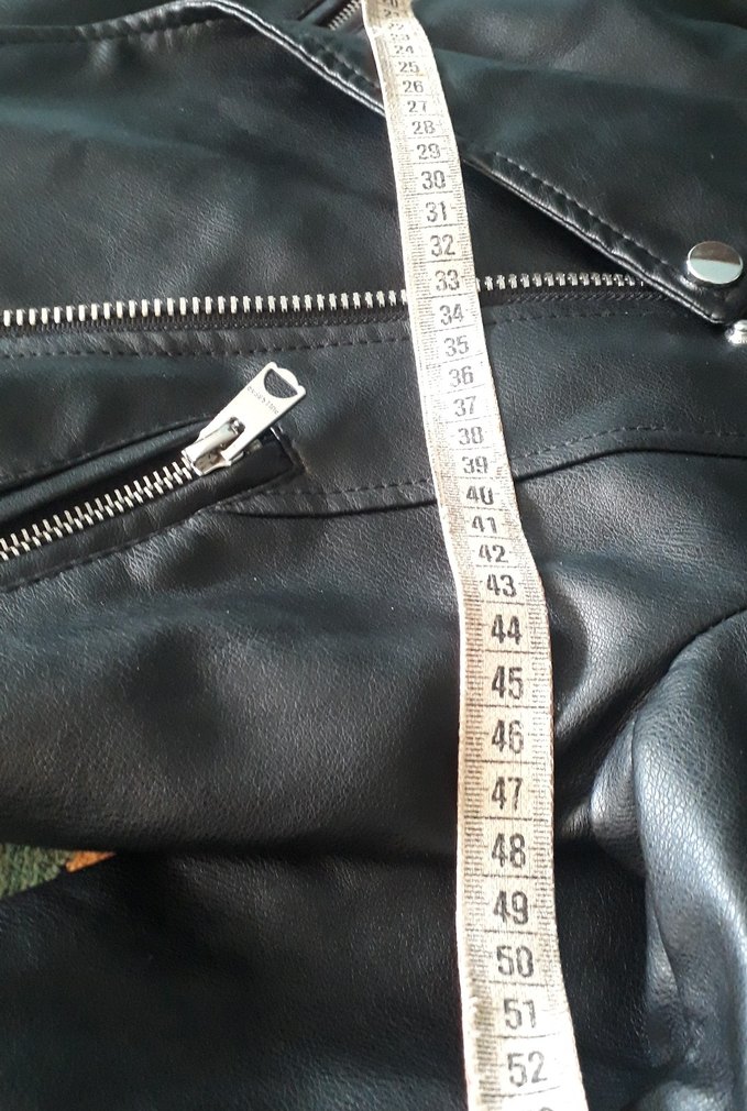 Kadın Siyah Kısa Deri Biker Çeket - Görsel 4