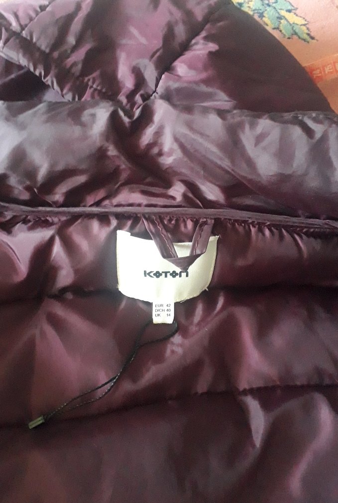 Mor Kapüşonlu Kadın Kışlık Mont - Görsel 3