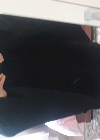 Düğmeli Siyah Gotik Midi Hamile Ceketi - Görsel 4