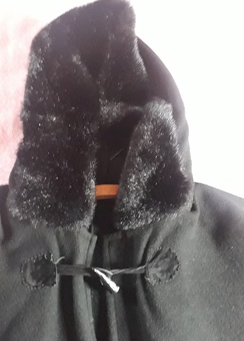 Düğmeli Siyah Gotik Midi Hamile Ceketi - Görsel 2