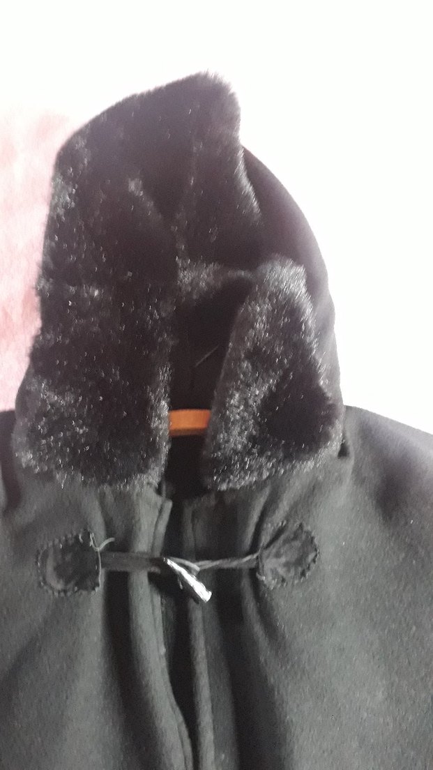 Düğmeli Siyah Gotik Midi Hamile Ceketi - Görsel 2