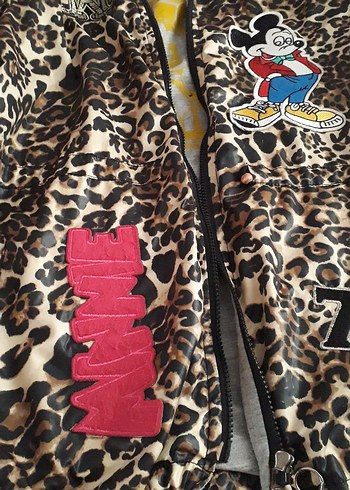 Kapüşonlu Leopar Desenli Kadın Ceket - Görsel 5