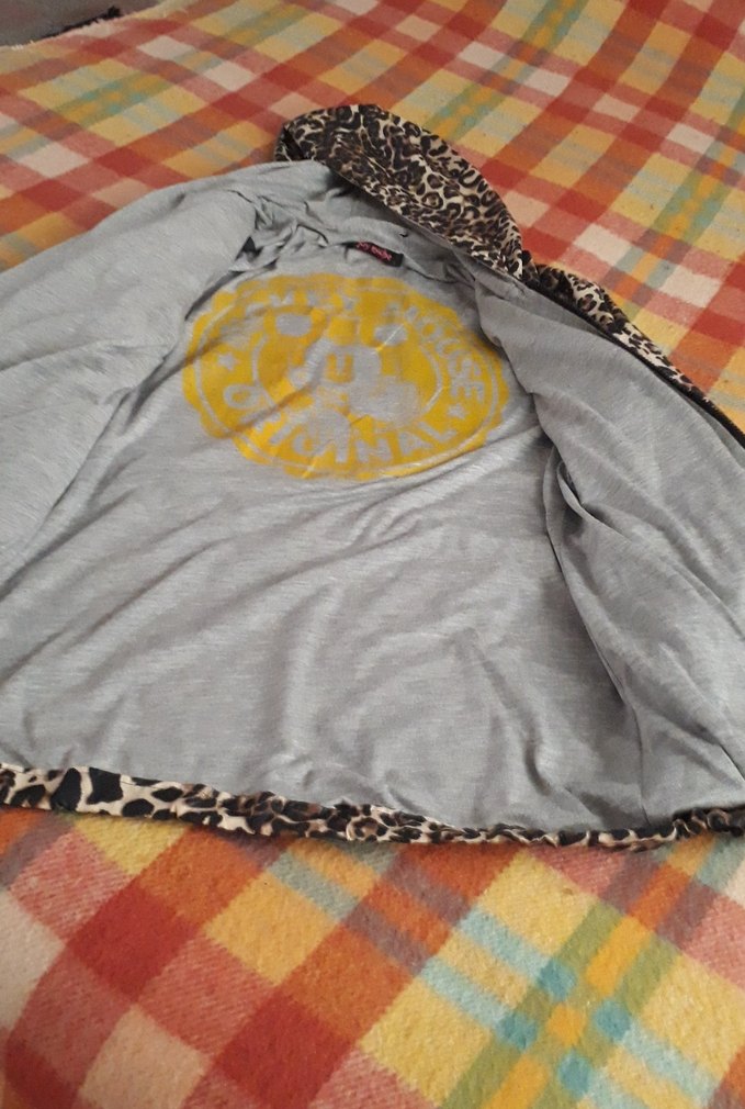 Kapüşonlu Leopar Desenli Kadın Ceket - Görsel 2