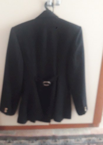 Siyah Düğmeli Kadın Blazer Ceket - Görsel 2