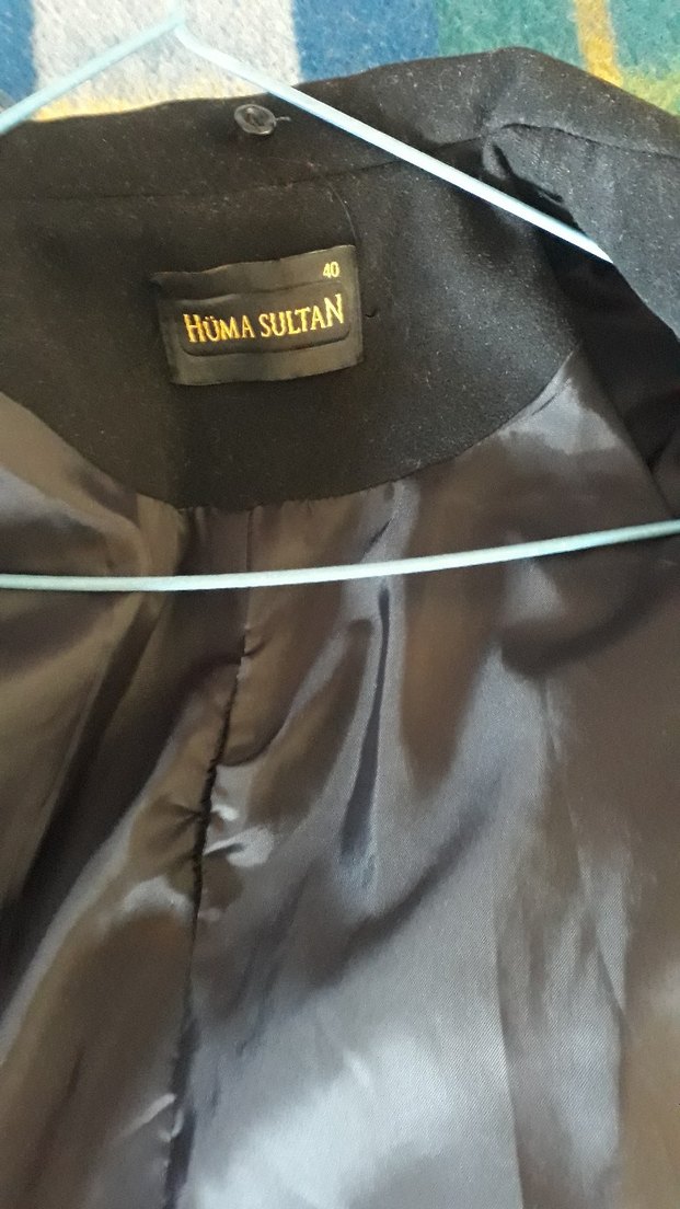 Kürk Detaylı Siyah Uzun Kadın Kaban - Görsel 5