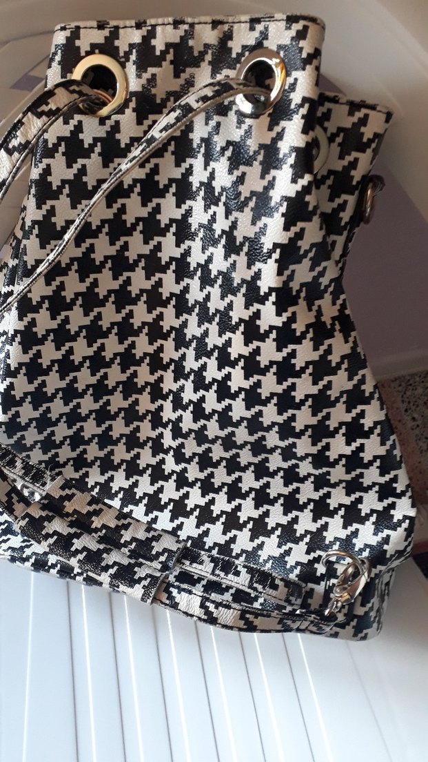 Gri Kadın Çanta - Fermuarlı, Yılan Desenli - Görsel 2