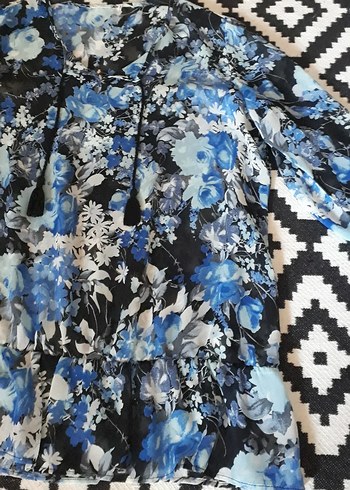 Mavi Bohem V Yaka Kadın Bluz - Görsel 2